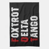 Foxtrot Delta Tango Geschirrtuch (Vertikal)