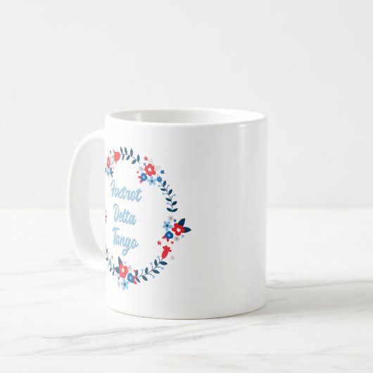Foxtrot Delta Tango Kaffeetasse (Vorderseite Links)