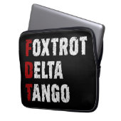 Foxtrot Delta Tango Laptopschutzhülle (Vorderseite Links)