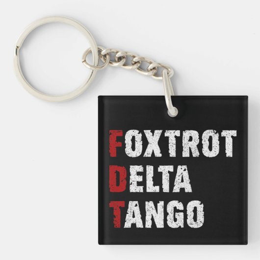 Foxtrot Delta Tango Schlüsselanhänger (Vorderseite)