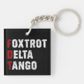 Foxtrot Delta Tango Schlüsselanhänger (Rückseite)
