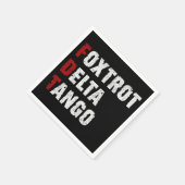 Foxtrot Delta Tango Serviette (Ecke)