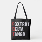 Foxtrot Delta Tango Tasche (Rückseite)