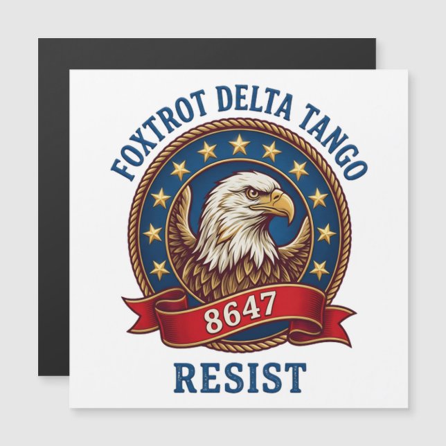 Foxtrot Delta Tango Widerstehen Magnetkarte (Vorne/Hinten)