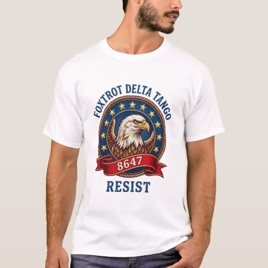 Foxtrot Delta Tango Widerstehen T-Shirt (Vorderseite)