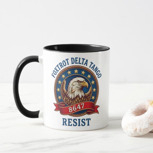 Foxtrot Delta Tango Widerstehen Tasse (Mit Donut)