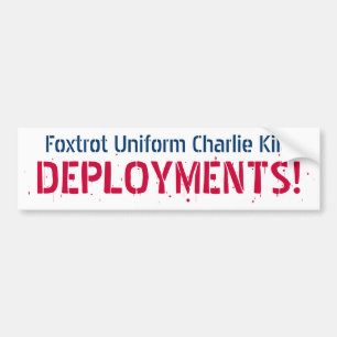 Foxtrot einheitliches Charlie-Kilo, Autoaufkleber