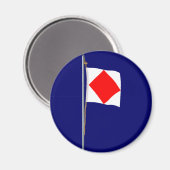 Foxtrot I mit Behinderung Signalflagge Magnet (Vorderseite/Rückseite)