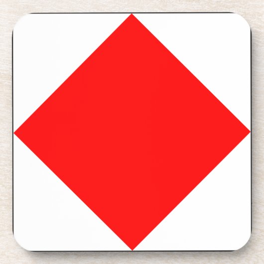 Foxtrot Rotes Kästchen Untersetzer (Vorderseite)