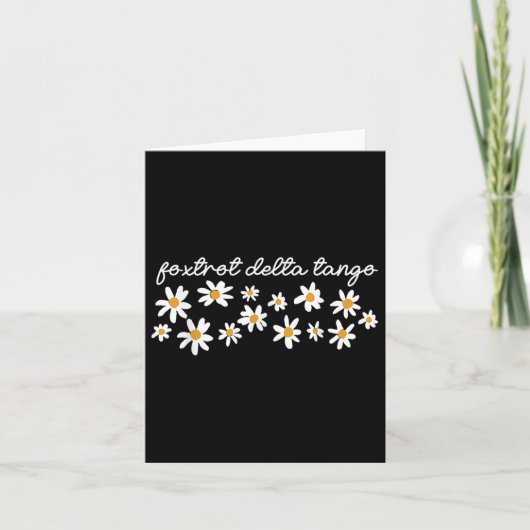 Foxtrot Tango Delta Groovy Retro Funny Karte (Vorderseite)
