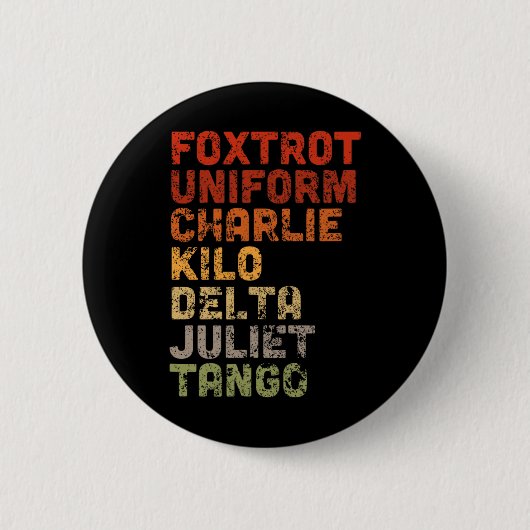 Foxtrot Uniform Djt Button (Vorderseite)