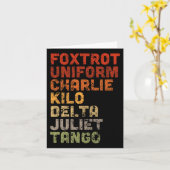 Foxtrot Uniform Djt Karte (Gelbe Blume)