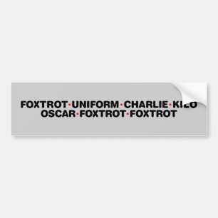 Foxtrot weg autoaufkleber