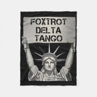 Foxtrots Delta Tangos Widerstandsstatue Lib Fleecedecke