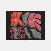 Foxtrots Deltas Tangos 86 47 Blume Boho Fleecedecke (Vorderseite (Horizontal))