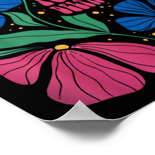 Foxtrots Deltas Tangos Blume Boho Poster (Ecke)