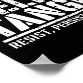 Foxtrots Deltas Tangos Funny Resist Bear 1 Poster (Ecke)