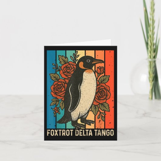 Foxtrots Deltas Tangos Pinguine Anti Trump Karte (Vorderseite)