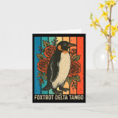 Foxtrots Deltas Tangos Pinguine Anti Trump Karte (Gelbe Blume)