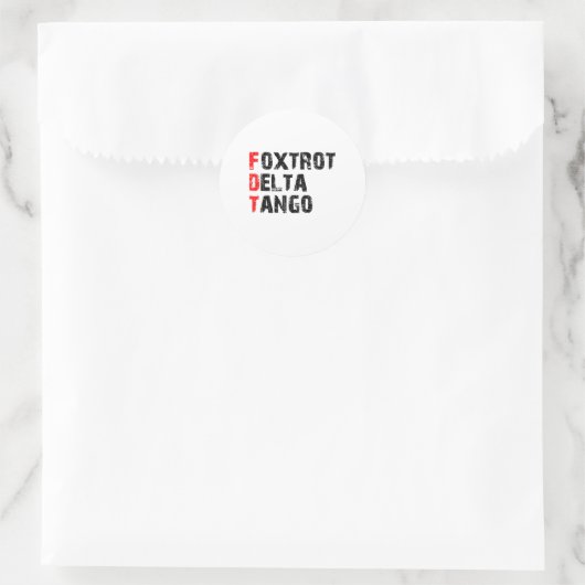 Foxtrots Deltas Tangos Sticker (Tasche)