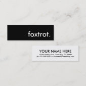 Foxtrott. Mini Visitenkarte (Vorne/Hinten)