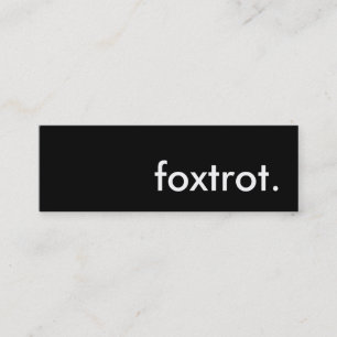 Foxtrott. Mini Visitenkarte