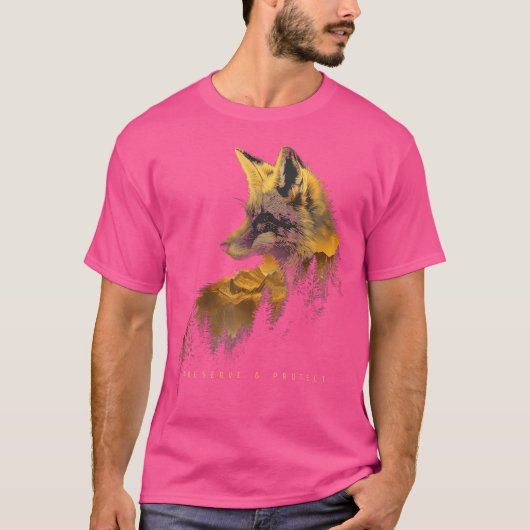 Foxwälder schützen Camping Naturschutz T-Shirt (Vorderseite)