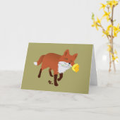 Foxy Birthday Card Karte (Gelbe Blume)