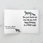 Foxy Birthday Card Karte (Innenseite)