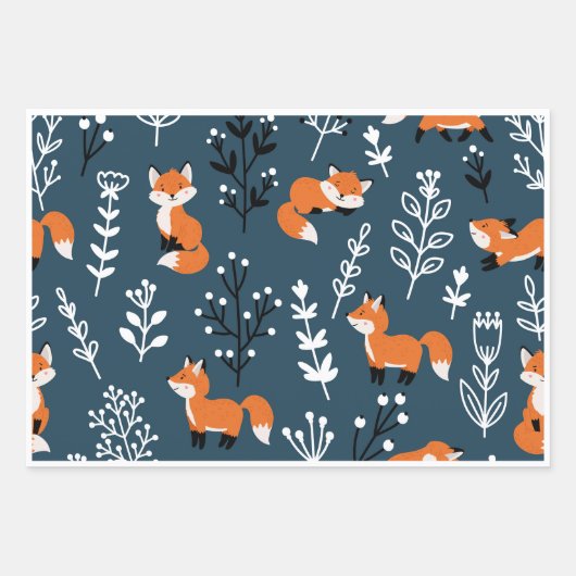 Foxy Blue Geschenkpapier Set (Vorderseite 2)