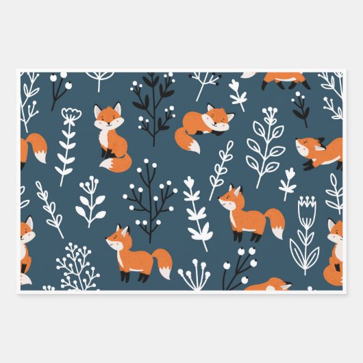 Foxy Blue Geschenkpapier Set (Vorderseite 3)