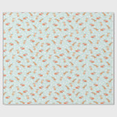 Foxy Blumen durch Origami Drucke Geschenkpapier (Flach)