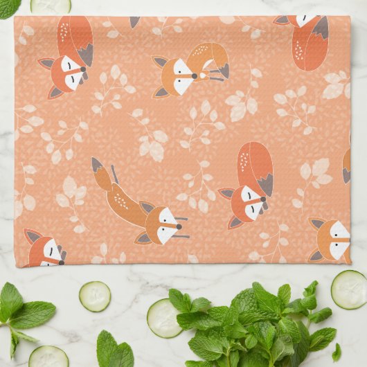 Foxy Blumenmuster Geschirrtuch (Gefaltet)