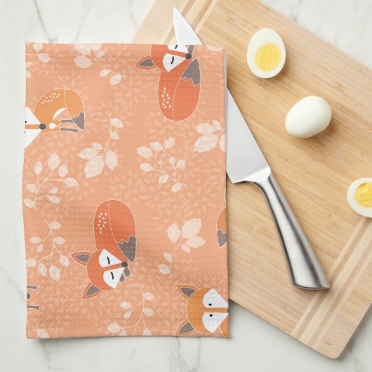 Foxy Blumenmuster Geschirrtuch (Viertel Falte)