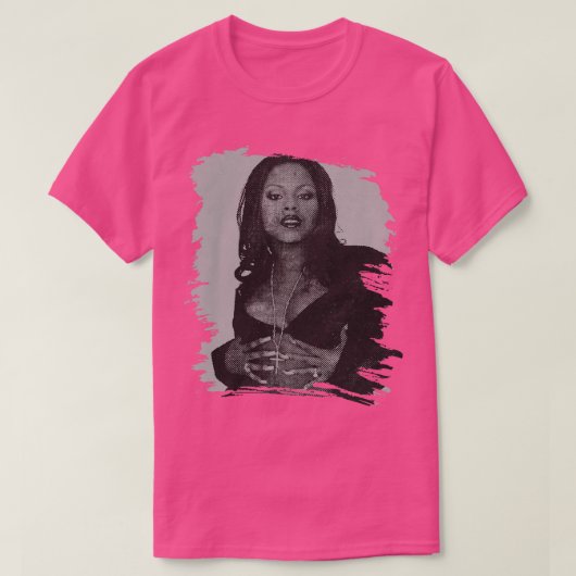 Foxy-braunes Retro-Poster T-Shirt (Design vorne)