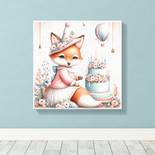 Foxy Celebration Leinwanddruck (Insitu (Holzboden))