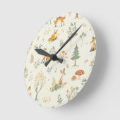 "Foxy Charm Wall Clock" Runde Wanduhr (Winkel)