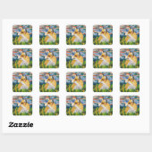 Foxy-Collage Quadratischer Aufkleber (Blatt)