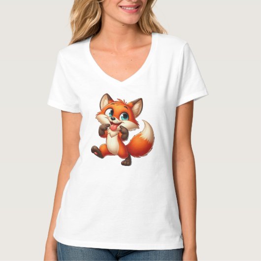 Foxy Columbus Day Celebration T-Shirt (Vorderseite)
