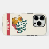 Foxy Cute mit Blumen personalisierter Name Case-Mate iPhone Hülle (Rückseite (Horizontal))