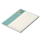 Foxy Cute mit individuellem Namen Notizblock (Rotiert)