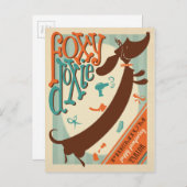 Foxy-Dackel Postkarte (Vorne/Hinten)