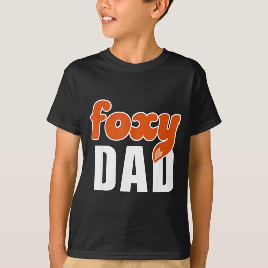 Foxy Dad Shirt Funny Father Gift Cute Fox Cartoon  (Vorderseite)