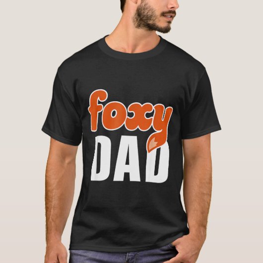 Foxy Dad Shirt Funny Father Gift Cute Fox Cartoon (Vorderseite)