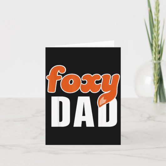 Foxy Dad Shirt Funny Father Gift Cute Fox Cartoon  Karte (Vorderseite)