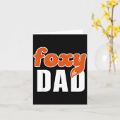 Foxy Dad Shirt Funny Father Gift Cute Fox Cartoon  Karte (Gelbe Blume)