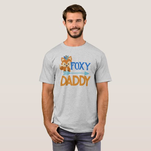 Foxy Daddy Wild One Blue Woodland Party T - Shirt (Vorne ganz)