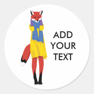 Foxy Dame Runder Aufkleber