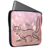 'Foxy' Design Laptop-Gehäuse. Laptopschutzhülle (Vorne Rechts)