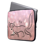 'Foxy' Design Laptop-Gehäuse. Laptopschutzhülle (Vorderseite Links)